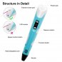 3D Pen with PLA Filament Refills - 3D Drawing Printing Printer Pen- 1 Pair of...