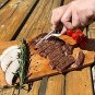 Extra Sharp Plastic Disposable Steak Knife by Shark-Tooth (Designed to Cut Th...