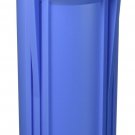 Hydronix HF2-10BLBK12 10" Blue Housing with Black Flat Cap, 1/2" Ports