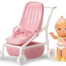 Strolling with Baby Caring Corners Dollhouse Play Set with Infant and Strolle...