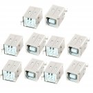 uxcell 10pcs USB 2.0 Type B Socket Jack 4 Pins 180 Degree Female Connector