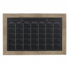 DesignOvation Beatrice Framed Magnetic Chalkboard Monthly Calendar, 18x27, Ru...