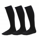 TeeHee Viscose from Bamboo Compression Knee High Socks with Rib 3-Pack Black
