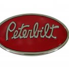 Peterbilt Motors Chrome Finish Oval Belt Buckle