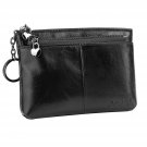 S-ZONE Women's Genuine Leather Triple Zipper Small Wallet Change Coin Purse C...