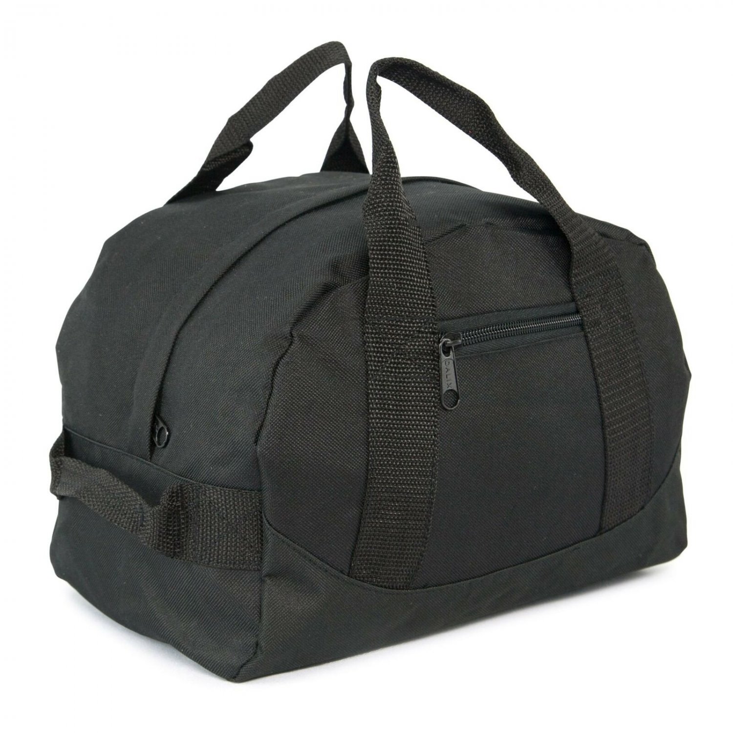 12" Mini Two Tone Duffle Bag Black