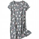 PNAEONG Women's Cotton Nightgown Sleepwear Short Sleeves Shirt Casual Print S...
