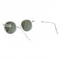 SA106 Retro Clear Frame Keyhole Mirrored Lens Sunglasses Silver Mirror