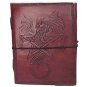 QualityArt Handmade Distressed Leather Journal Celtic Pentacle Dragon Diary S...