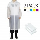 Opret Portable EVA Raincoats for Adults, Reusable Rain Ponchos with Hoods and...