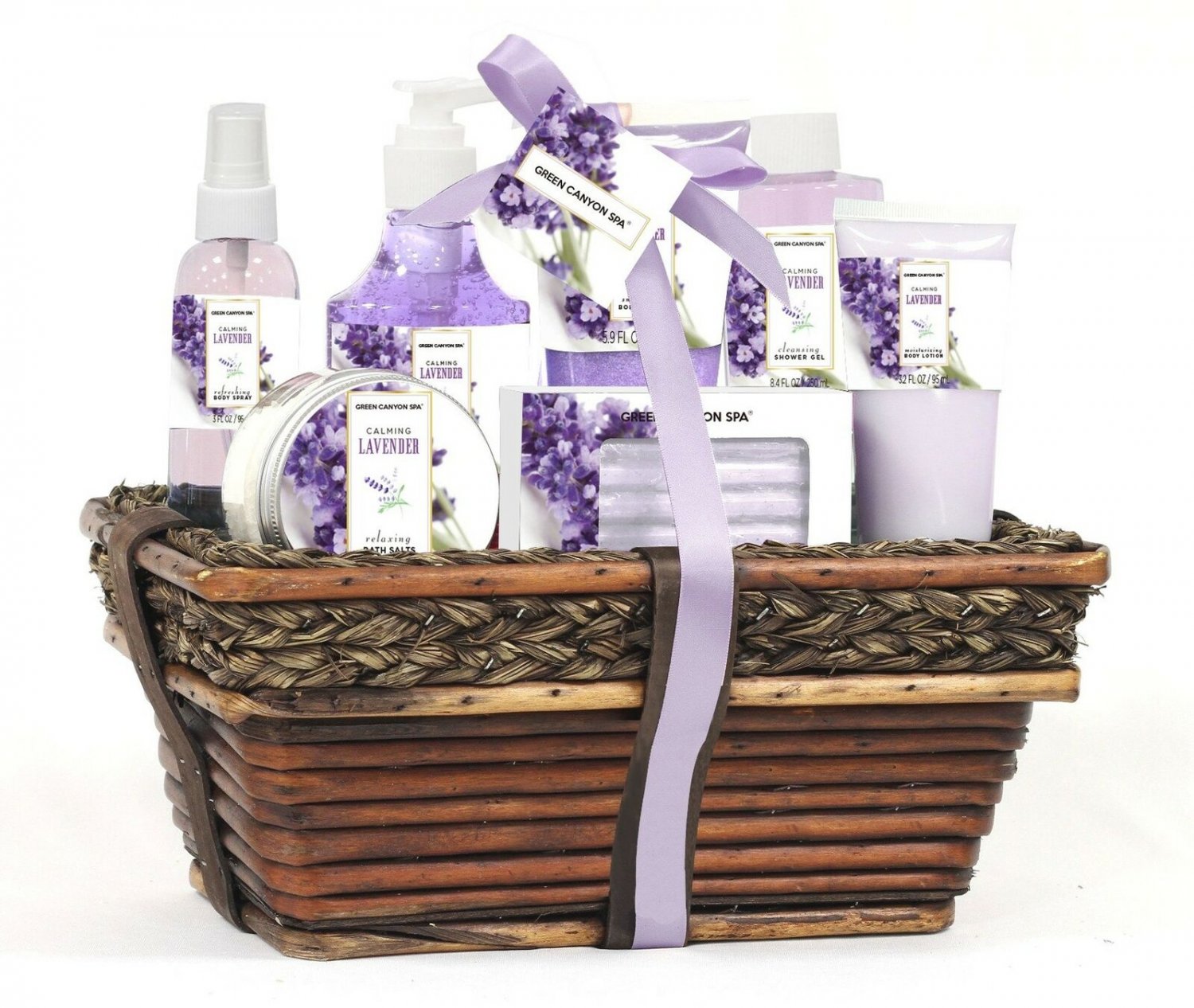 Mothers Day Gift Baskets - Green Canyon Spa Luxury Wicker Basket Gift Set in ...