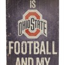 Fan Creations NCAA Ohio State Buckeyes 6" x 12" All I Need is Football and My...