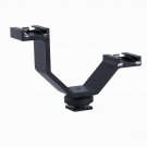 Movo Photo HVA20 Heavy-Duty Video Accessory Dual Shoe Bracket for Lights, Mon...