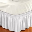 Home Details Dust Ruffle Bed Skirt, Queen/King, White