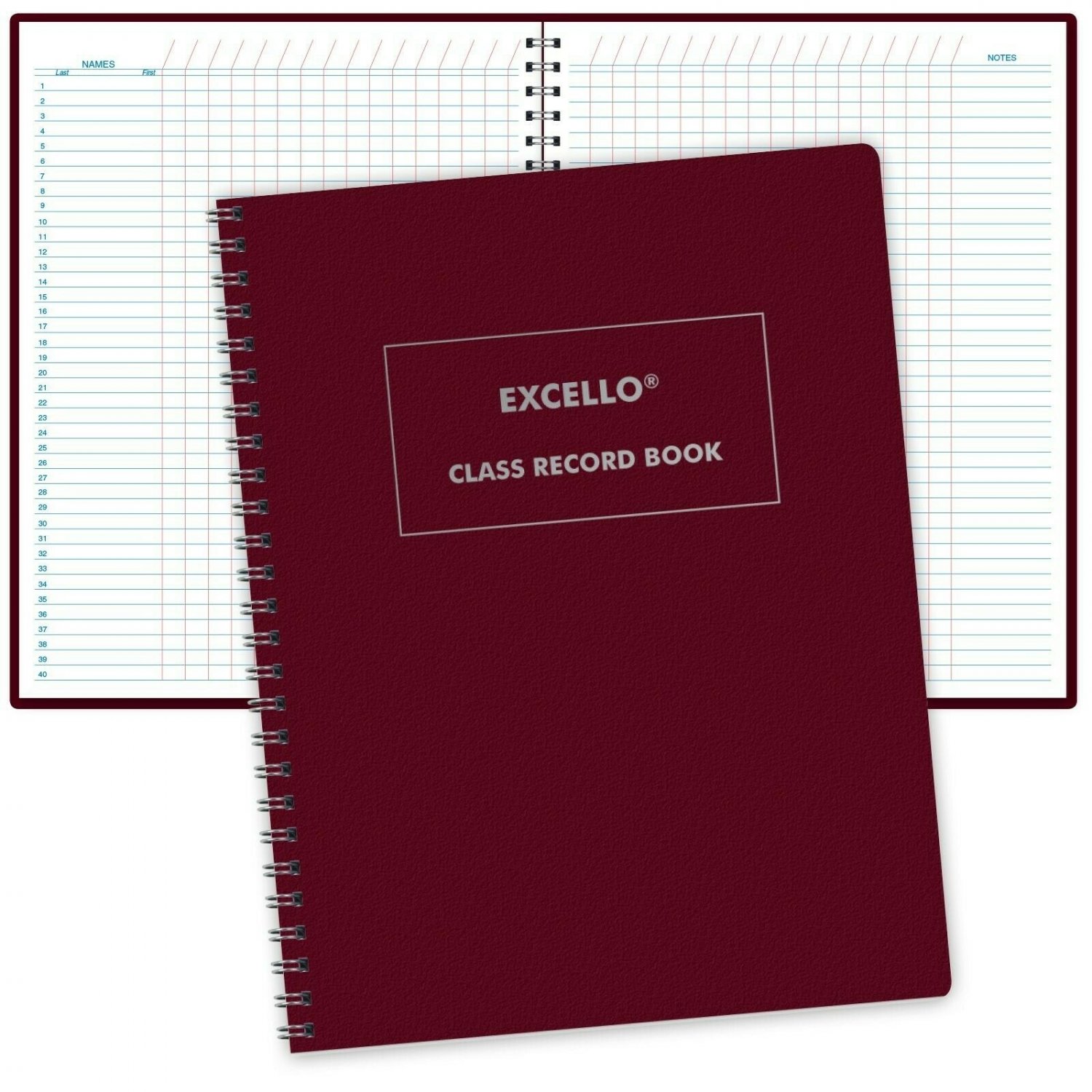 Class Record Book Unstructured.set it up to record grades your way! 40 studen...