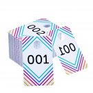 Frienda 100 Pieces Live Sale Number Tags Plastic with Normal and Reversed Mir...