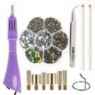 Hotfix Applicator Hot Fix Rhinestone Applicator Wand Setter Tool Kit with 7 D...