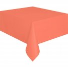 Coral Plastic Tablecloth, 108" x 54" Coral