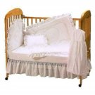 Baby Doll Bedding Carnation Eyelet Mini Crib/Port-a-Crib Set, White