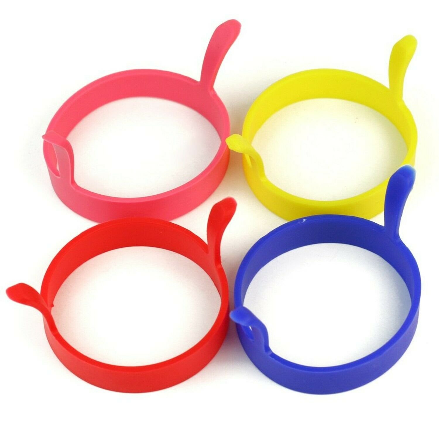 ILJILU 4 Pcs Kitchen Cooking Silicone Fried Oven Poacher Pancake Egg Poach Ri...