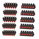 Aodesy 10pcs 12 Way Push Release Connector Plate Stereo Speaker Terminal Stri...