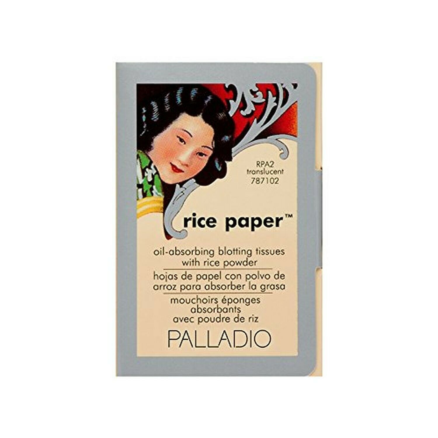 Palladio Rice Paper Tissues, Translucent, Face Blotting Sheets with Natural R...