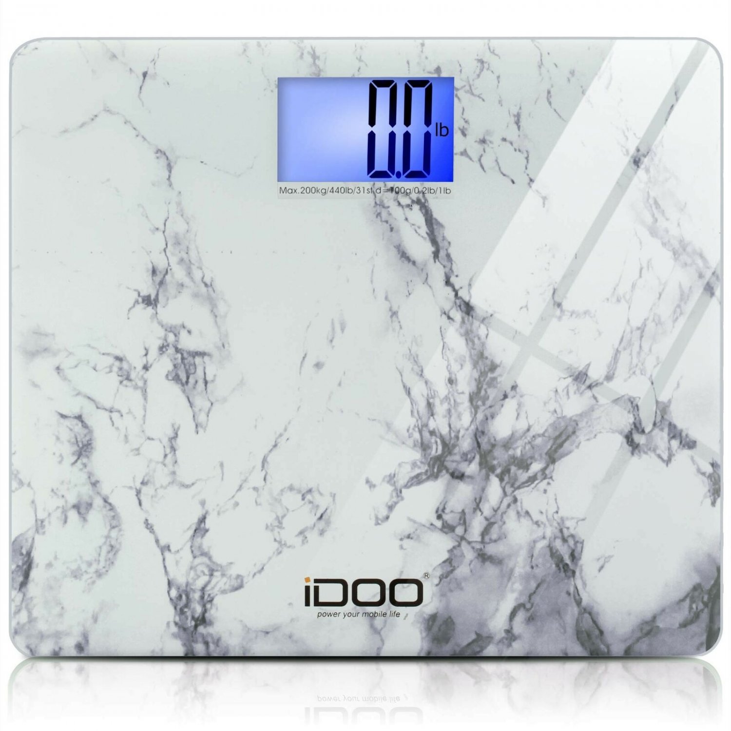 iDOO High Precision Digital Bathroom Weight Scale 440 Pound Capacity, Ultra W...