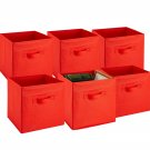 Foldable Cube Storage Bins - 6 Pack - These Decorative Fabric Storage Cubes a...