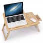Juns Laptop Desk Adjustable Bamboo Breakfast Serving Bed Tray Tilting Top wit...