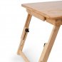 Juns Laptop Desk Adjustable Bamboo Breakfast Serving Bed Tray Tilting Top wit...