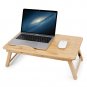Juns Laptop Desk Adjustable Bamboo Breakfast Serving Bed Tray Tilting Top wit...
