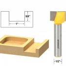 Yonico 14973 Bottom Cleaning Dado Router Bit with 1-Inch W X 5/8-Inch H 1/2-I...