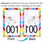 KUUQA Large Size Version Live Sale Number Tags Plastic Check Number Cards Reu...