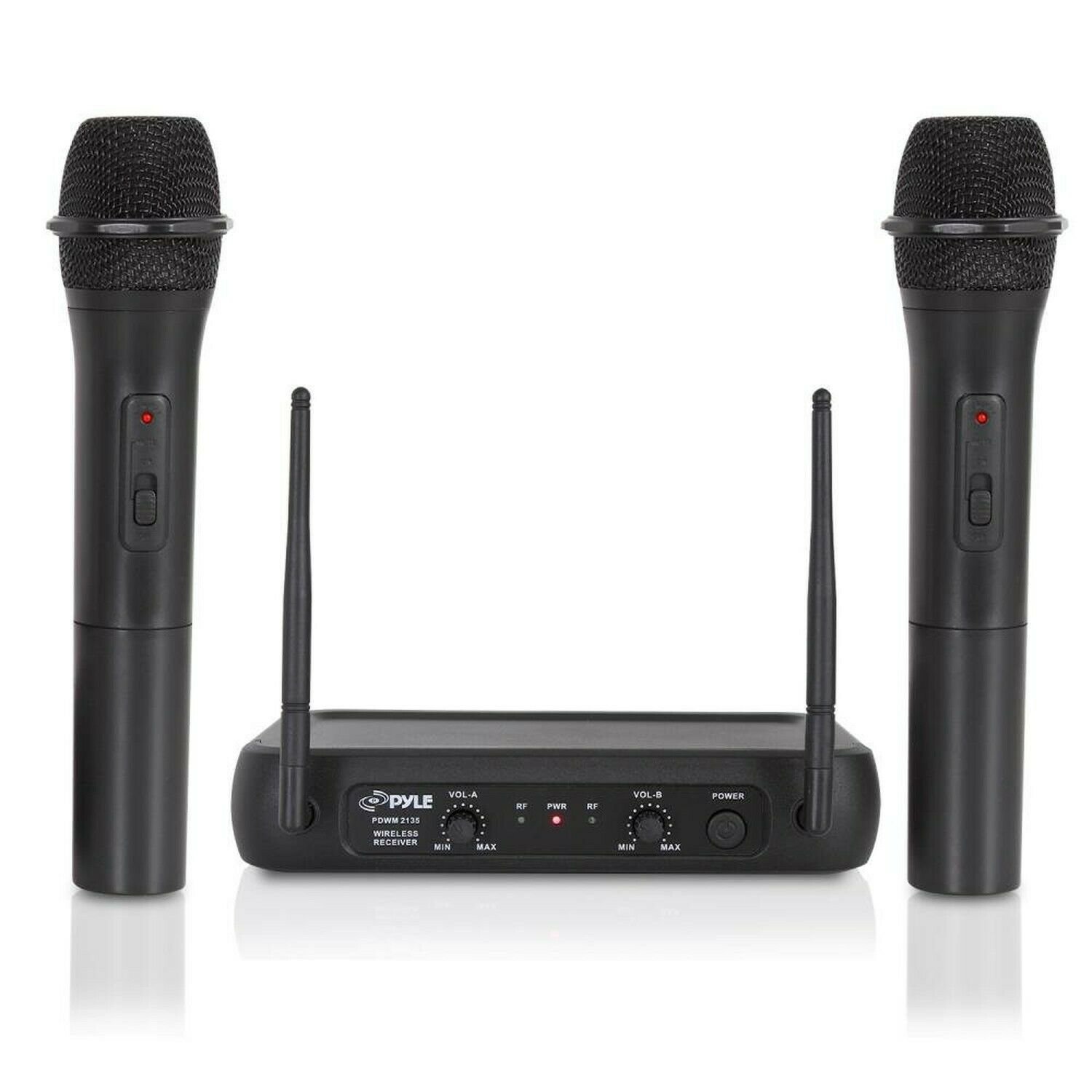 Dual Channel Wireless Microphone System - VHF Fixed Dual Frequency Wireless M...