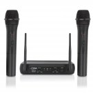 Dual Channel Wireless Microphone System - VHF Fixed Dual Frequency Wireless M...