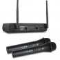 Dual Channel Wireless Microphone System - VHF Fixed Dual Frequency Wireless M...