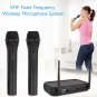 Dual Channel Wireless Microphone System - VHF Fixed Dual Frequency Wireless M...