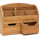 Lipper International 809 Bamboo Wood Space-Saving Desk Organizer, 13" x 10" x...