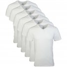 Gildan Men's V-Neck T-Shirts Multipacks Large White 6 Pack
