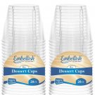 Embellish Crystal Clear Disposable Heavy Duty Plastic 5 Oz Dessert Cups, 40 T...