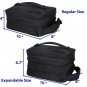 MIER Insulated Lunch Box Bag Expandable Lunch Pack for Men, Women, Black