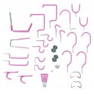 Stalwart 30 Pc Hang it Yourself Home Garage Wall Hook Kit - Hot Pink