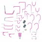 Stalwart 30 Pc Hang it Yourself Home Garage Wall Hook Kit - Hot Pink