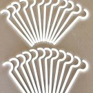 Alumahangers  Round Alumahooks (24pk) for Light Weight Items, Color: White So...