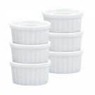 HIC Mini Butter Crock Ramekins, Fine White Porcelain, 2-Inch, 1-Ounce Capacit...