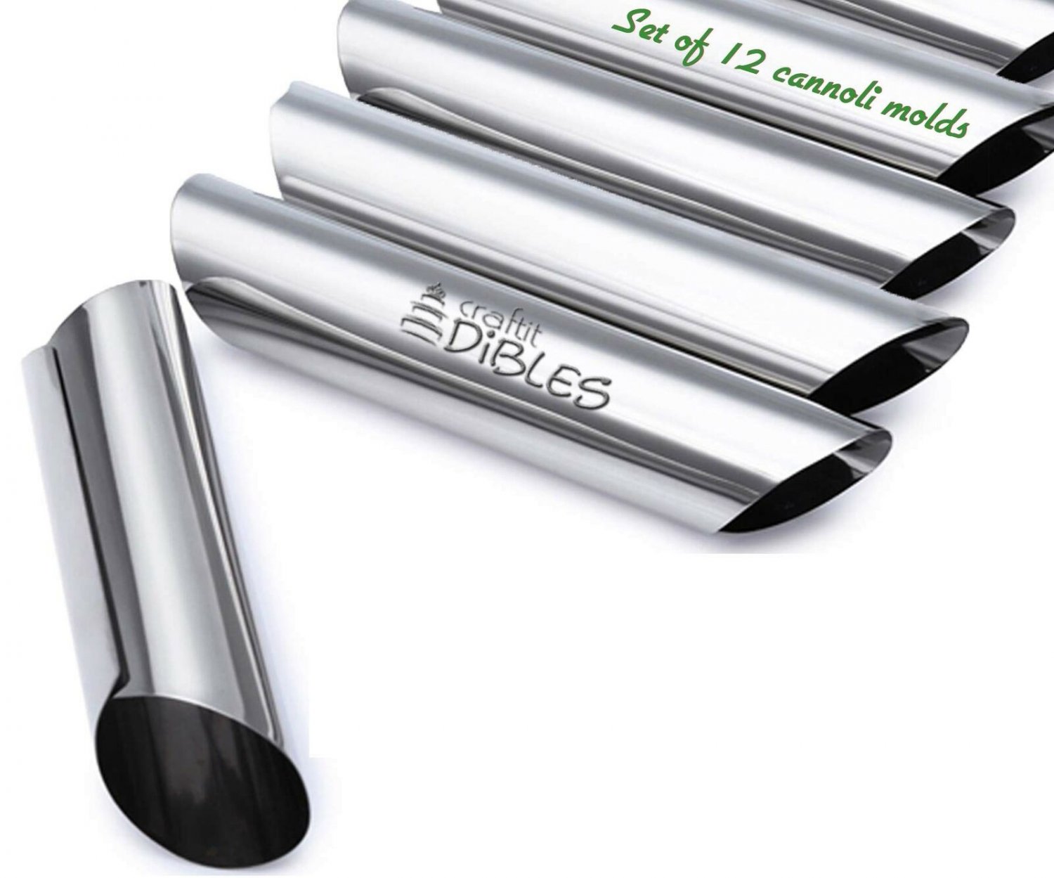 Cannoli Tubes- Canoli Molds by CiE. Set of 12 Cannolis Forms Stainless Steel ...