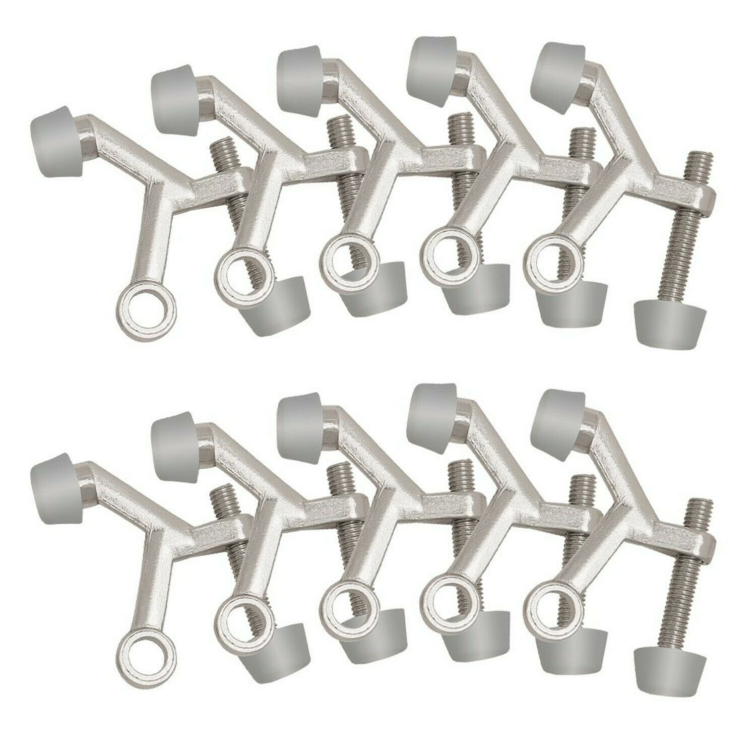 Design House 181784 Standard Hinge Pin Door Stop (10-Pack), Satin Nickel