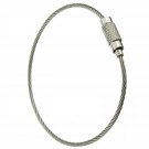 5pcs Key Ring Keychain Aircraft Cable Wire Stainless Steel Gear