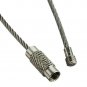 5pcs Key Ring Keychain Aircraft Cable Wire Stainless Steel Gear