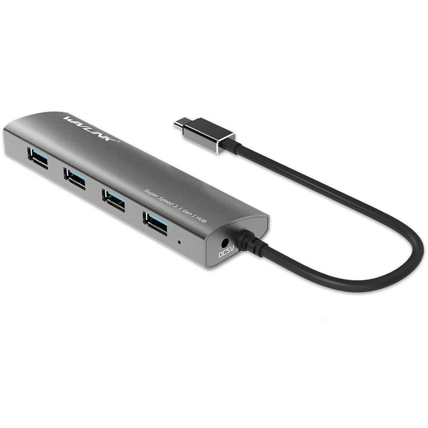 WAVLINK USB 3.1 Type-C to 4 Port USB 3.0 Hub Portable Size Travel Hub ...